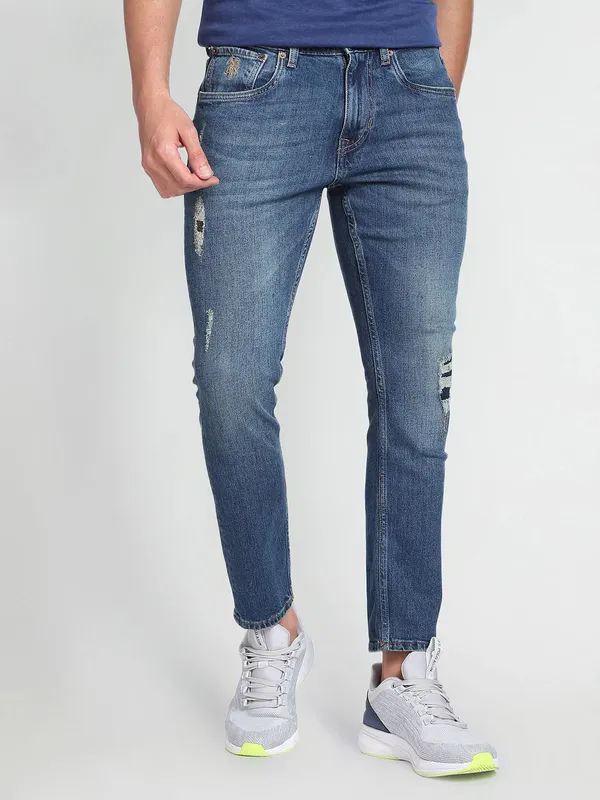 U S POLO ASSN blue ripped jeans