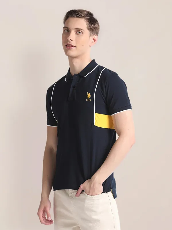 U S POLO ASSN cotton black t-shirt