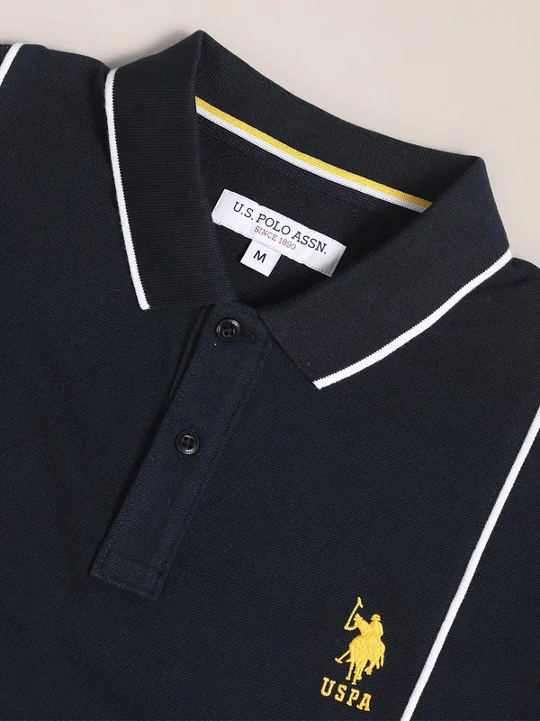 U S POLO ASSN cotton black t-shirt