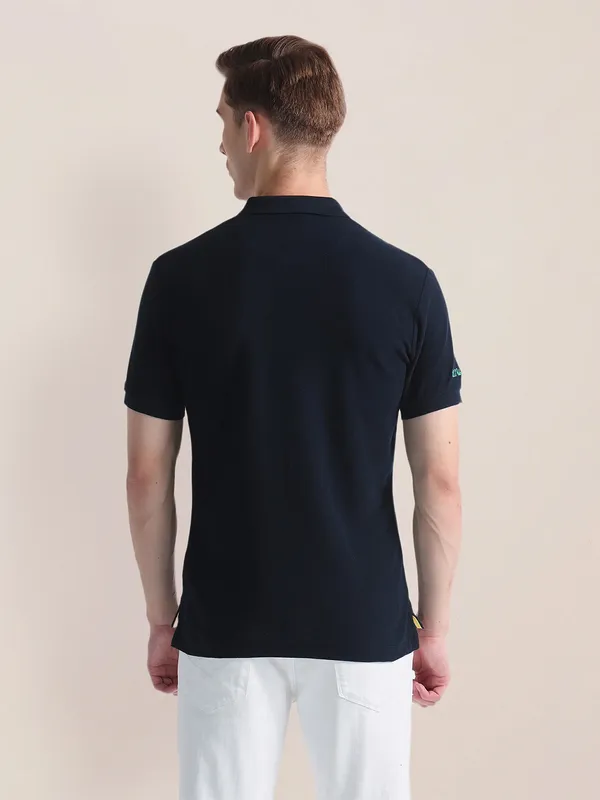 U S POLO ASSN cotton navy t-shirt
