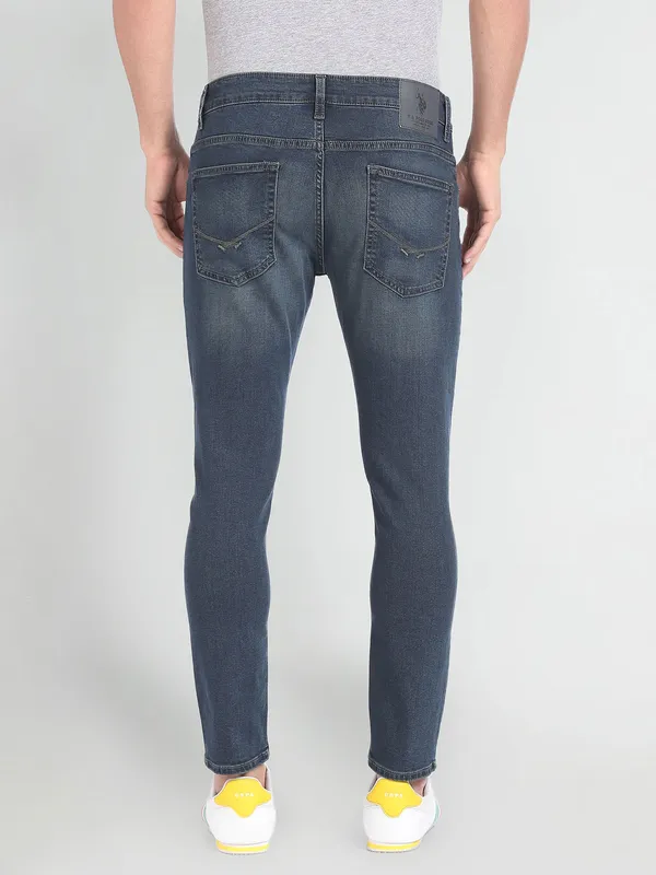 U S POLO ASSN dark blue cropped fit jeans