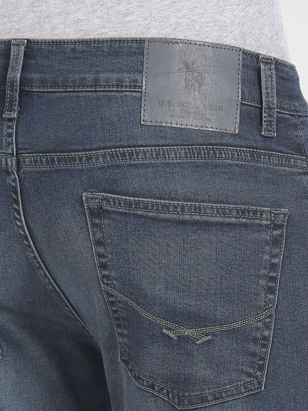 U S POLO ASSN dark blue cropped fit jeans
