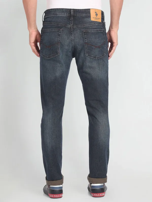 U S POLO ASSN dark blue slim tapered fit jeans
