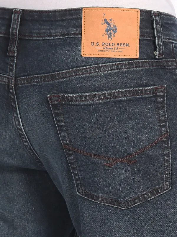U S POLO ASSN dark blue slim tapered fit jeans
