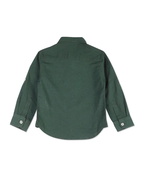 U S POLO ASSN dark green cotton shirt
