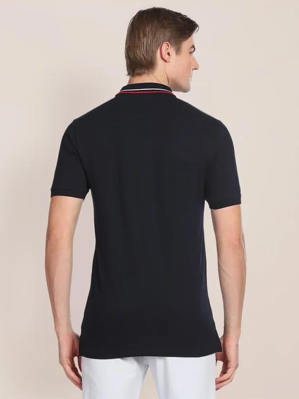 U S POLO ASSN dark navy brand tape t shirt