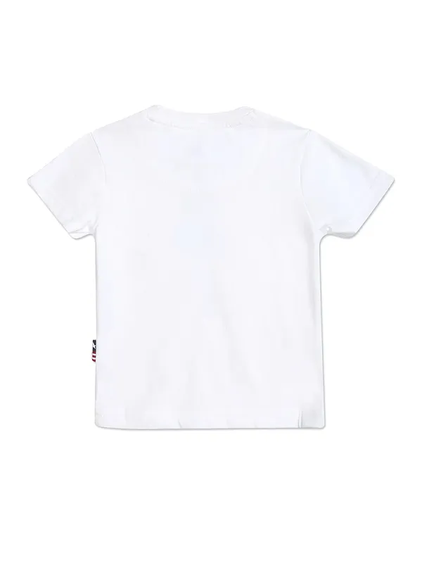 U S POLO ASSN half sleeves white cotton t shirt