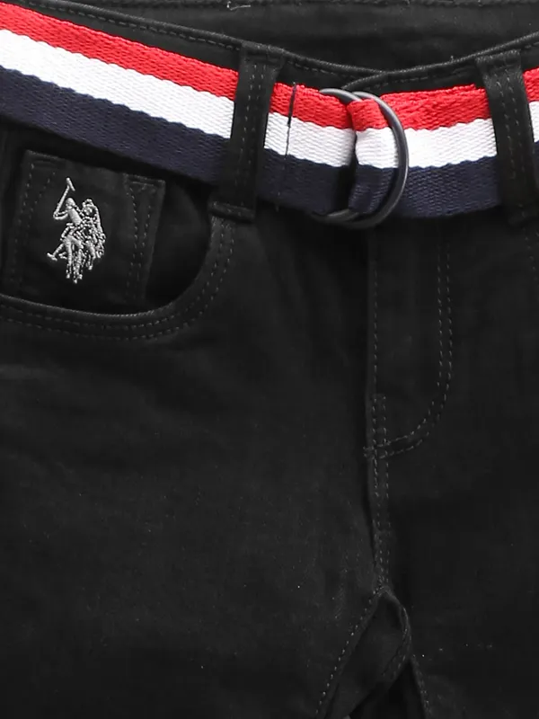 U S POLO ASSN latest solid black jeans