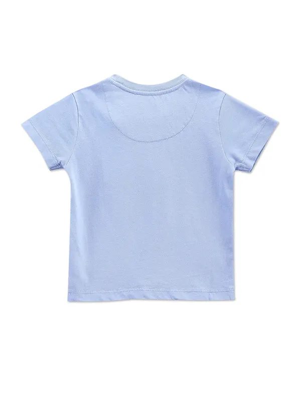 U S POLO ASSN light blue cotton t shirt