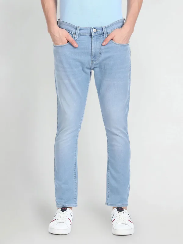 U S POLO ASSN light blue slim fit jeans