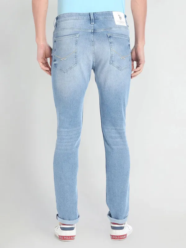 U S POLO ASSN light blue slim taper jeans