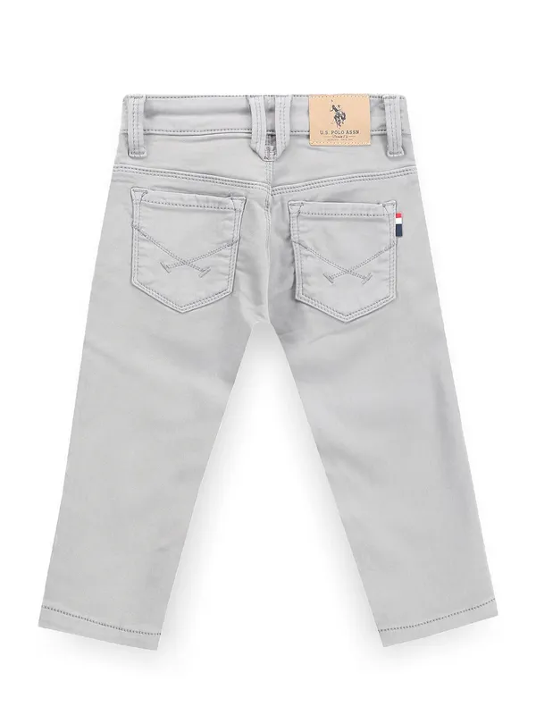 U S POLO ASSN light grey solid jeans