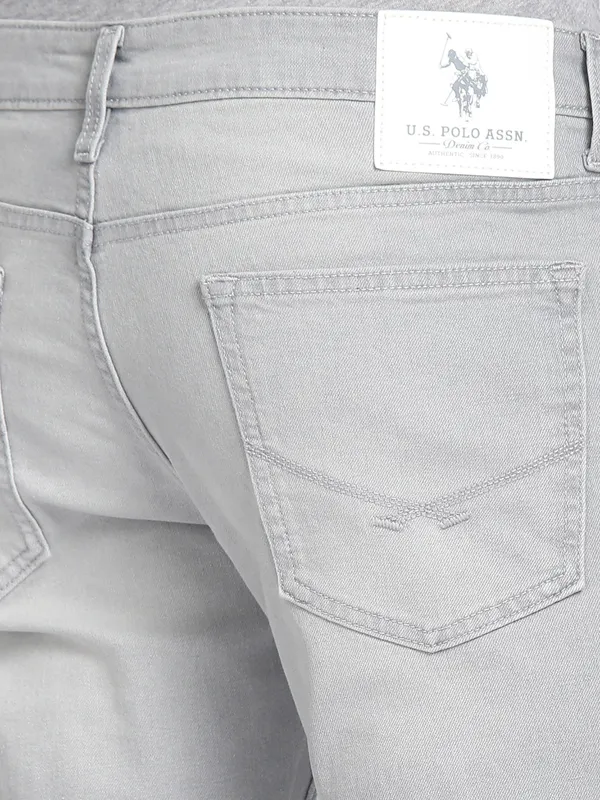 U S POLO ASSN light grey washed denim jeans