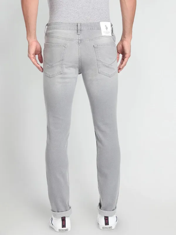 U S POLO ASSN light grey washed jeans