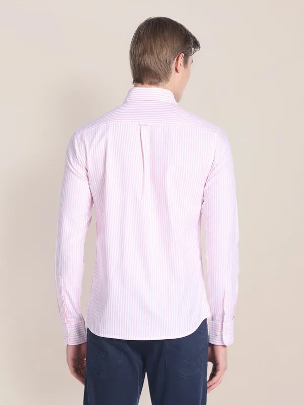 U S POLO ASSN light pink cotton shirt