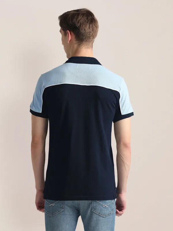 U S POLO ASSN navy plain cotton t-shirt