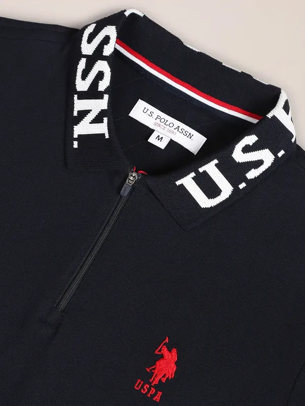 U S POLO ASSN dark navy plain t shirt