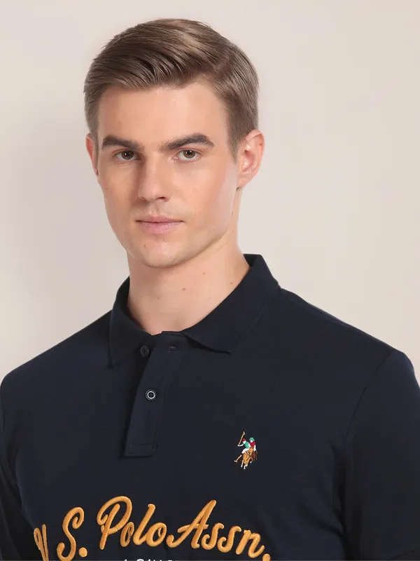 U S POLO ASSN navy polo cotton t shirt
