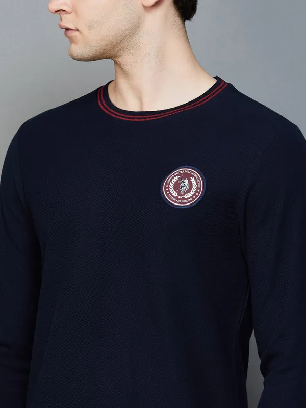 U S POLO ASSN navy round neck t shirt