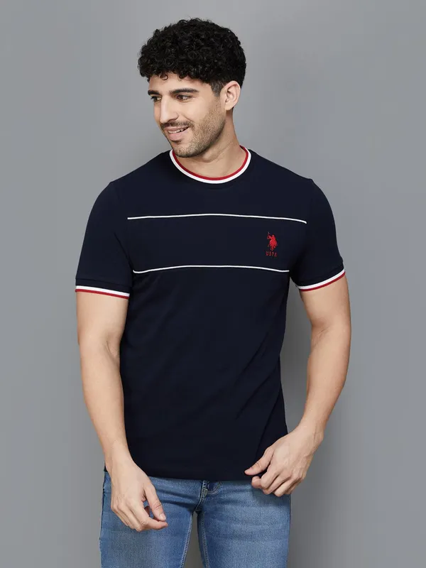 U S POLO ASSN navy slim fit t shirt