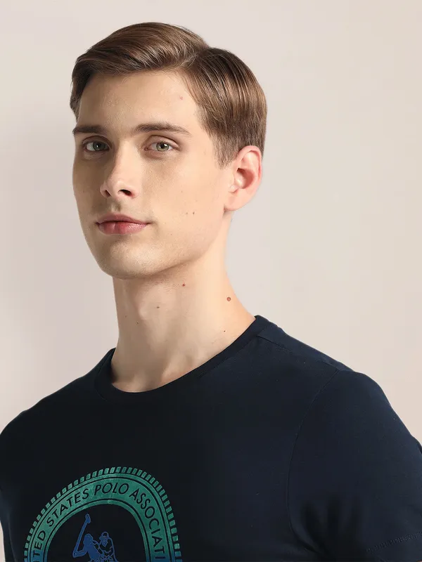 U S POLO ASSN navy stripe cotton t-shirt