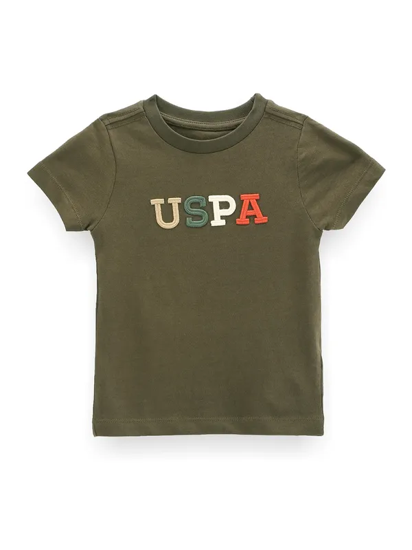 U S POLO ASSN olive cotton t shirt