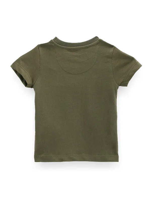 U S POLO ASSN olive cotton t shirt
