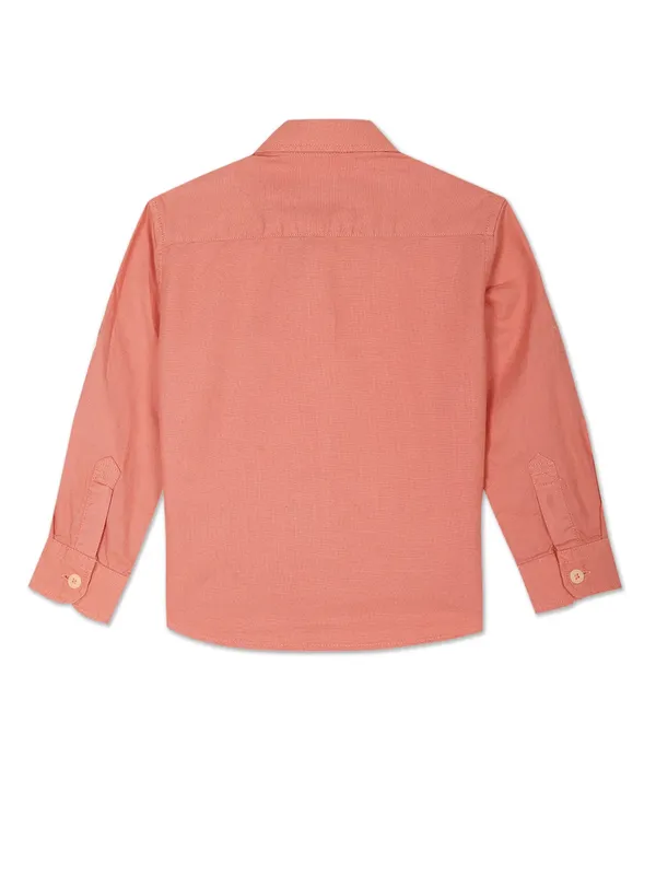 U S POLO ASSN orange plain shirt