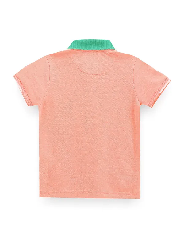 U S POLO ASSN peach cotton polo t-shirt