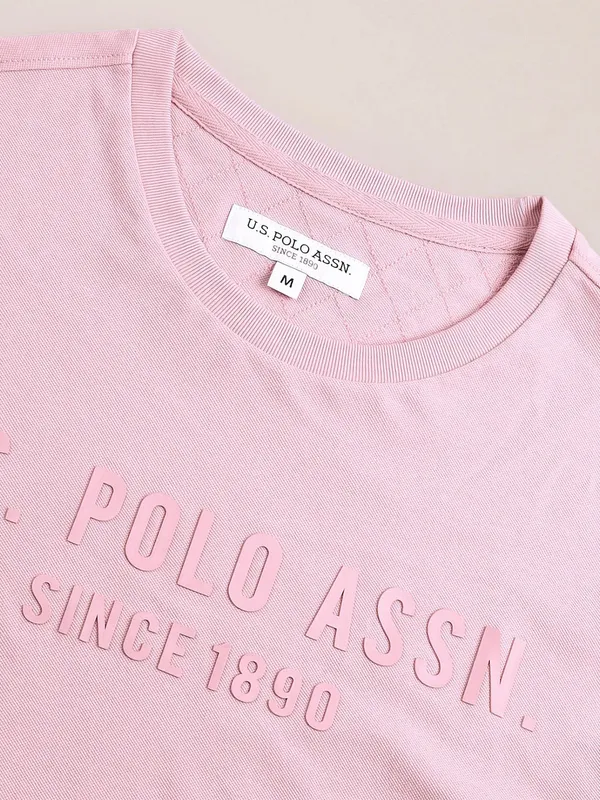 U S POLO ASSN pink cotton t-shirt