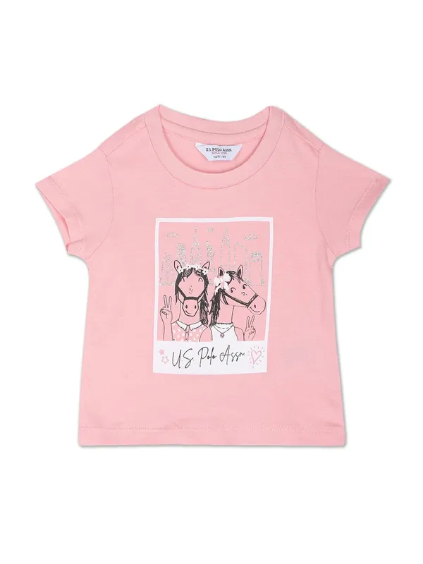 U S POLO ASSN pink cotton top