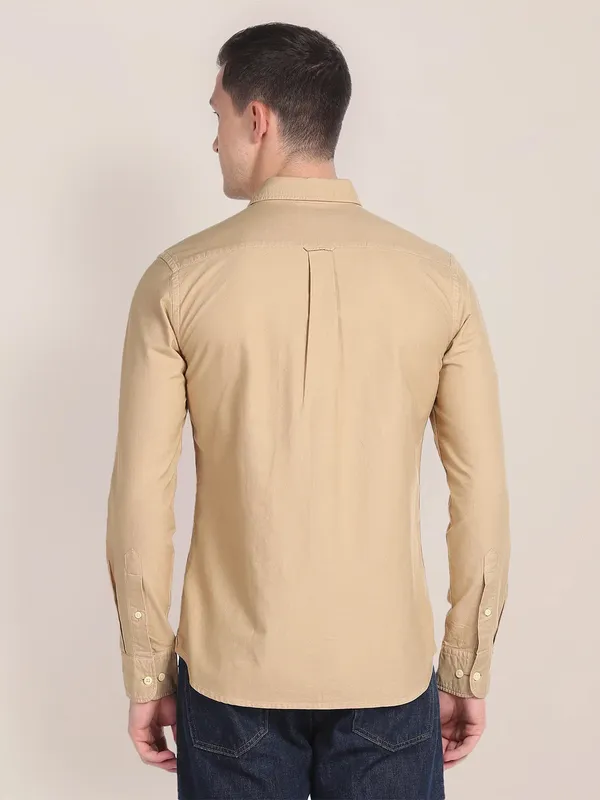 U S POLO ASSN plain khaki shirt