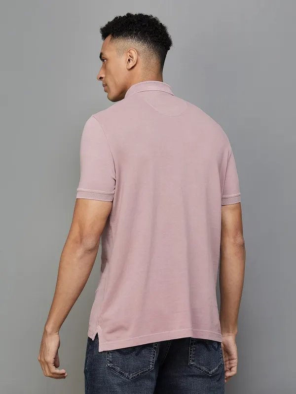 U S POLO ASSN plain pink polo t shirt