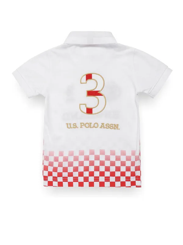 U S POLO ASSN printed white casual t-shirt