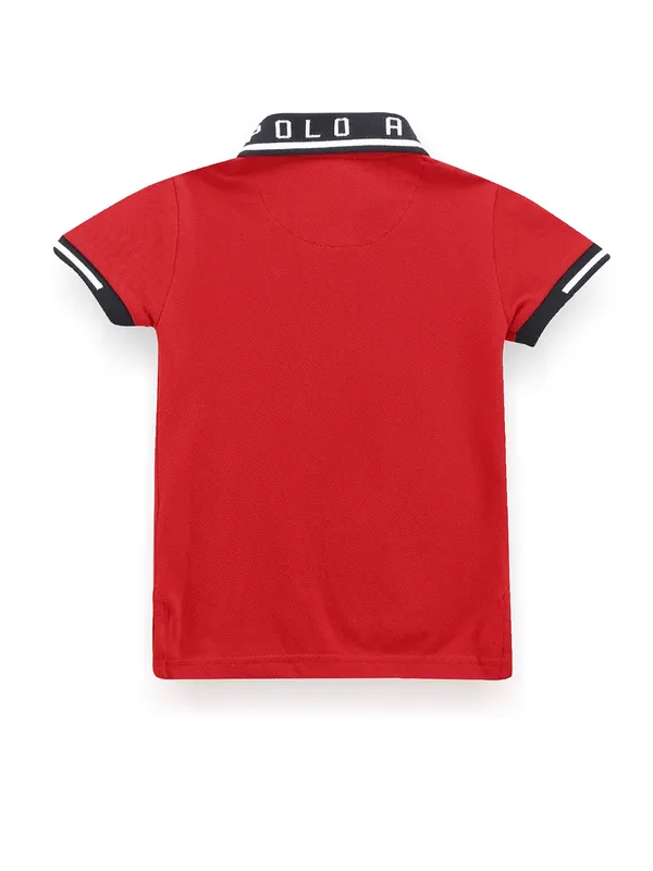 U S POLO ASSN red plain cotton t-shirt