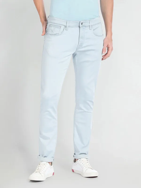 U S POLO ASSN sku blue solid jeans