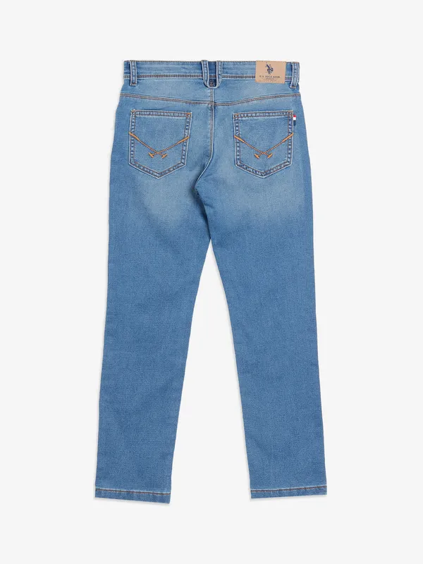 U S POLO ASSN sky blue washed jeans
