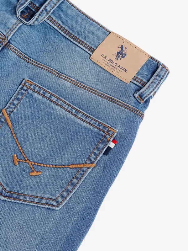 U S POLO ASSN sky blue washed jeans