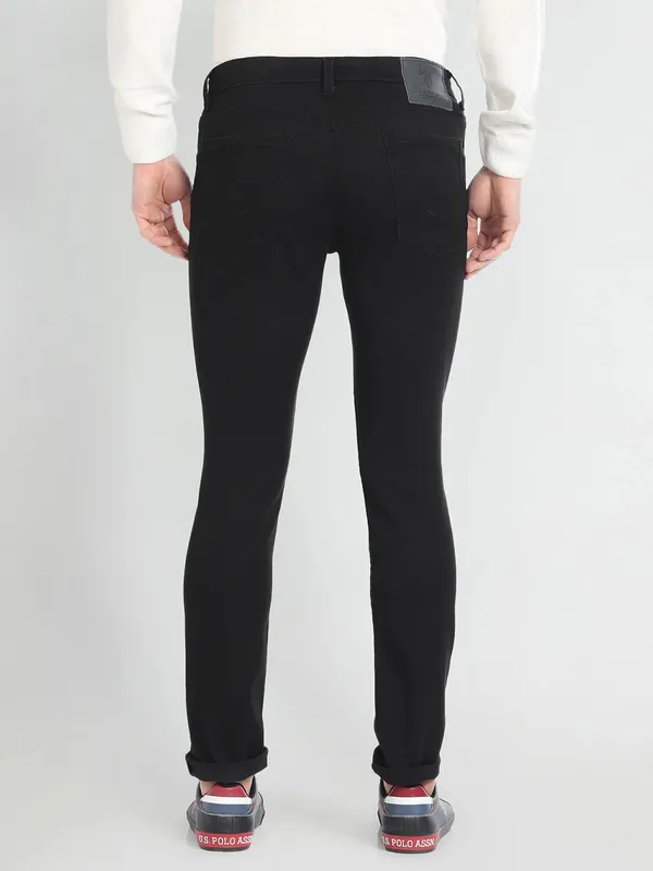 U S POLO ASSN slim taper black jeans