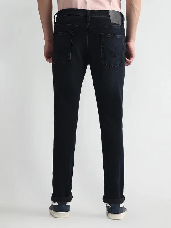 U S POLO ASSN solid black skinny fit denim jeans