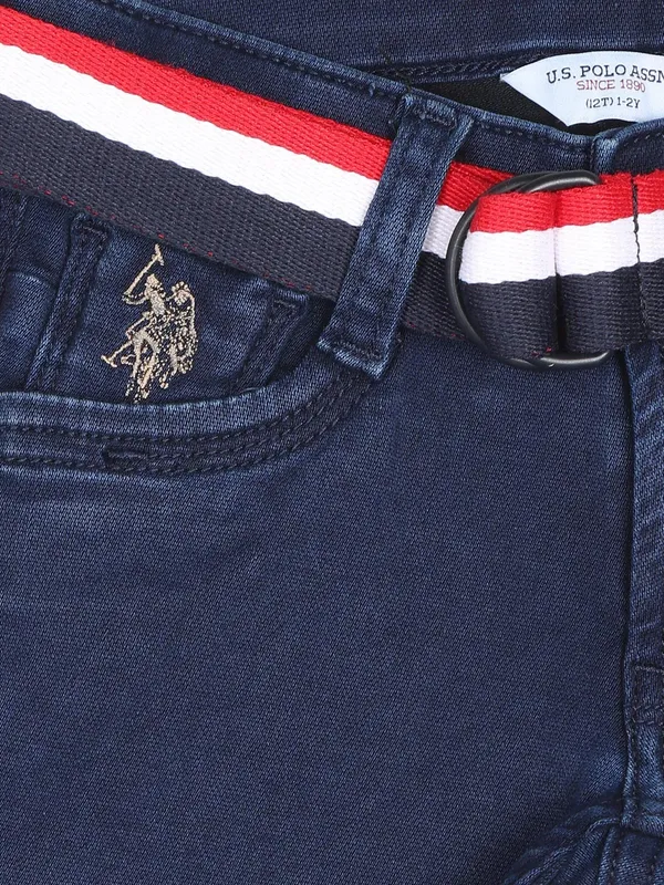 U S POLO ASSN solid dark blue jeans