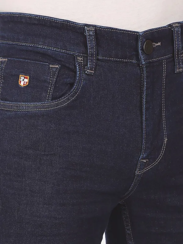 U S Polo Assn solid navy slim fit mens jeans