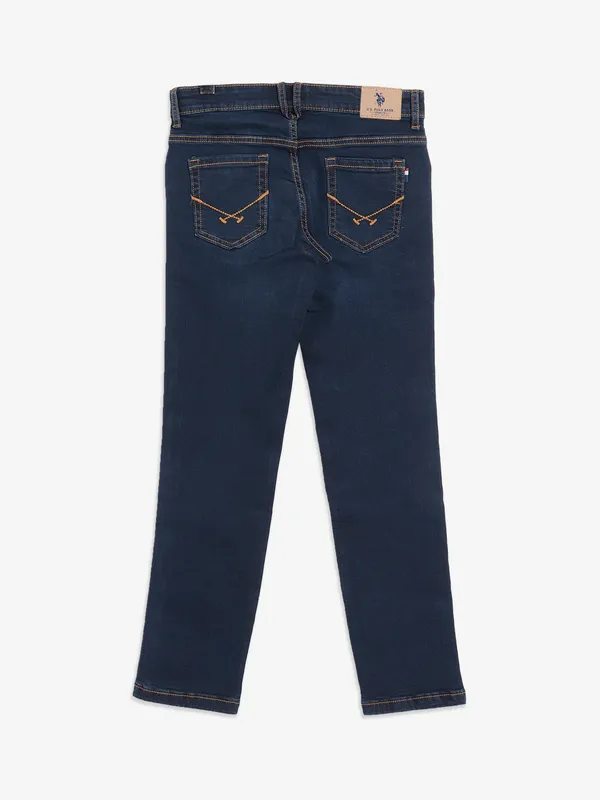 U S POLO ASSN washed slim fit navy jeans