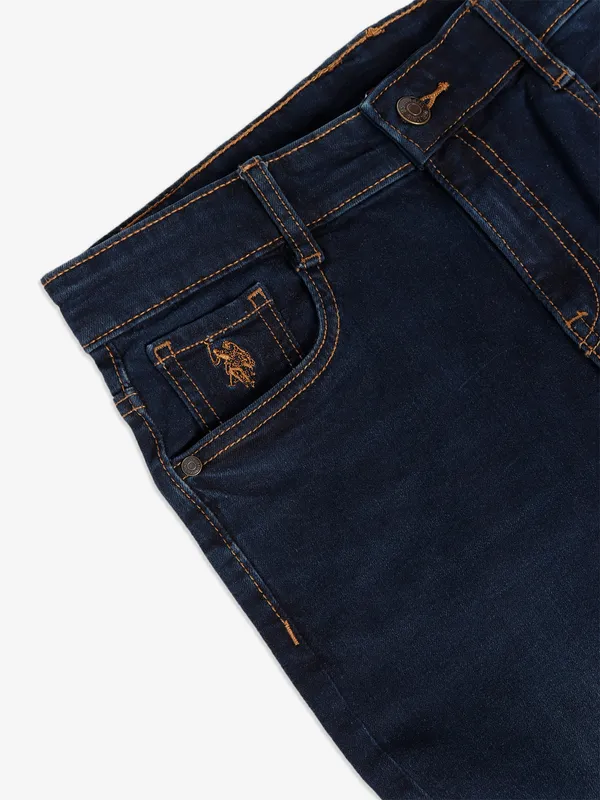 U S POLO ASSN washed slim fit navy jeans