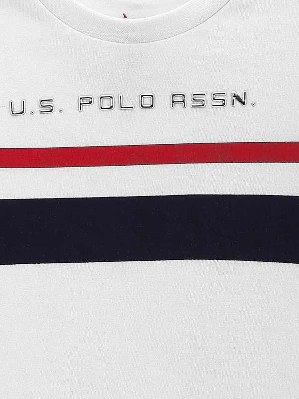 U S POLO ASSN white casual t shirt