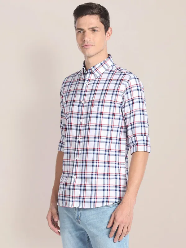 U S POLO ASSN white checks shirt