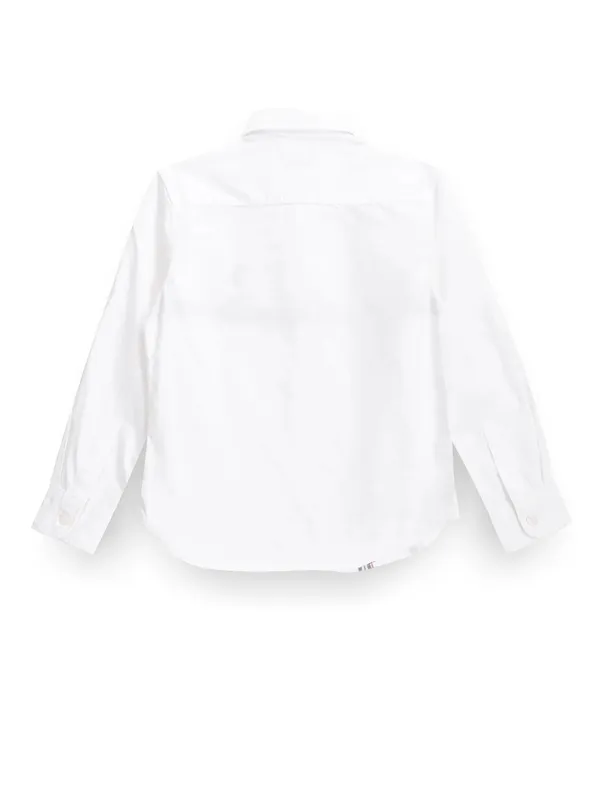 U S POLO ASSN white cotton shirt for boys