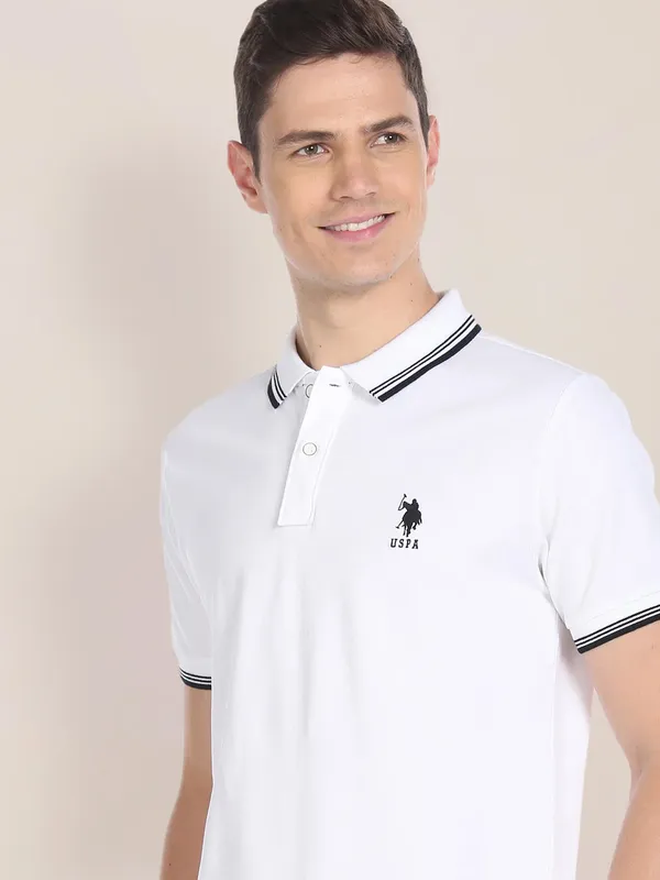 U S POLO ASSN white plain t shirt