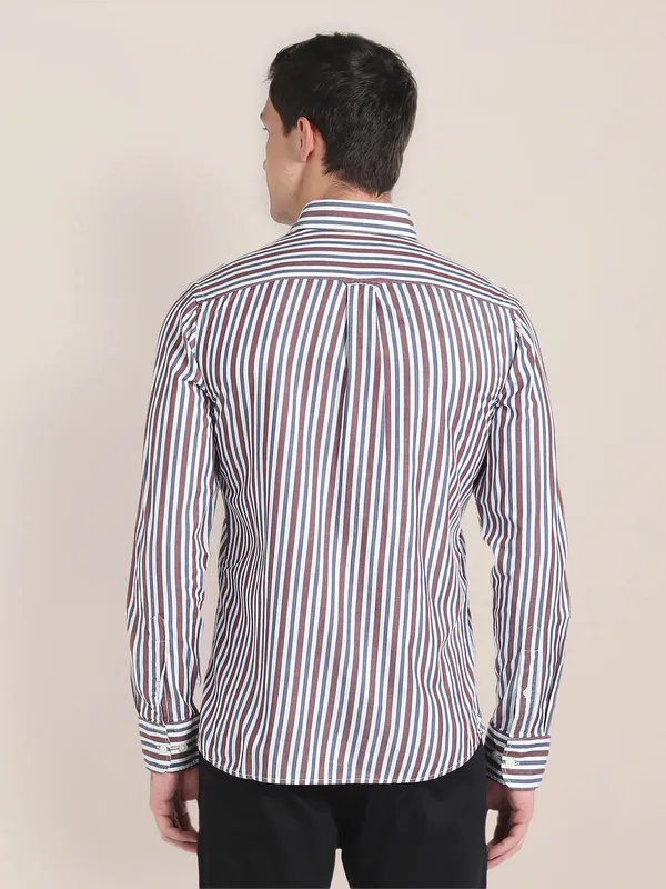 U S POLO ASSN white stripe shirt
