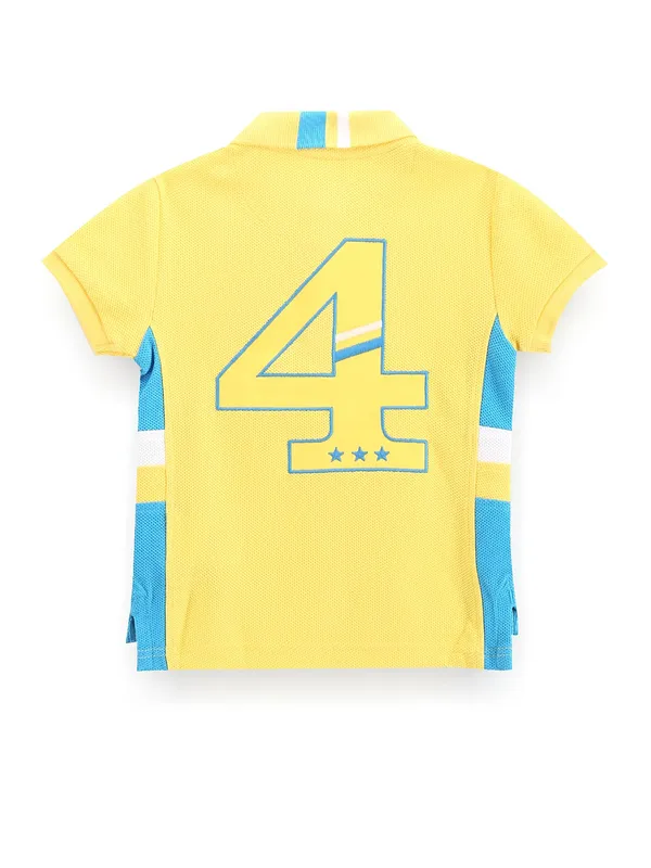 U S POLO ASSN yellow cotton polo t-shirt